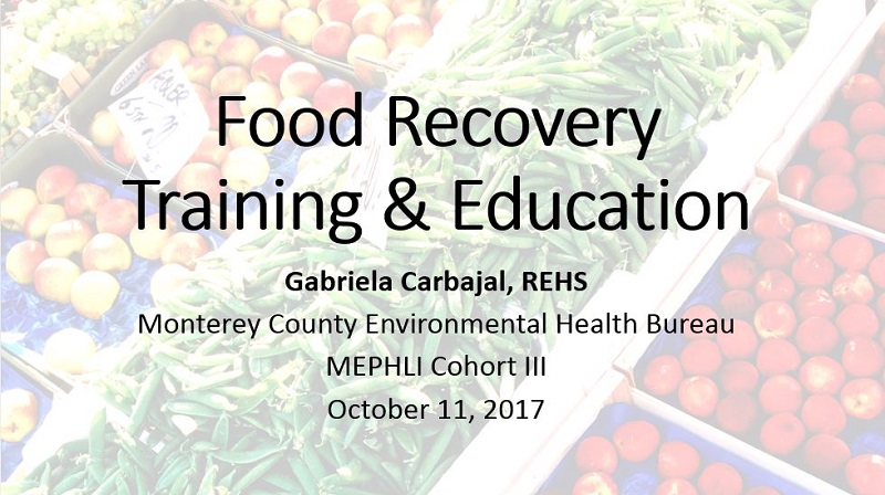 Food Recovery Training and Education Presentation screenshot