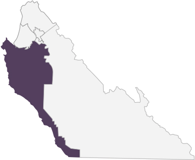 District 5 County Map Outline