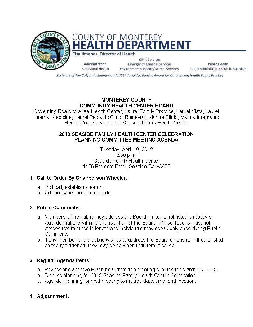 2018 Seaside Clinic Celebration Committee Agenda 4.10.18_Page_1