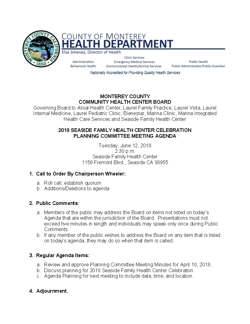 2018 Seaside Clinic Celebration Committee Agenda 6.12.18_Page_1