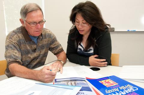 photo of San Jose city tutor teaching adult learner