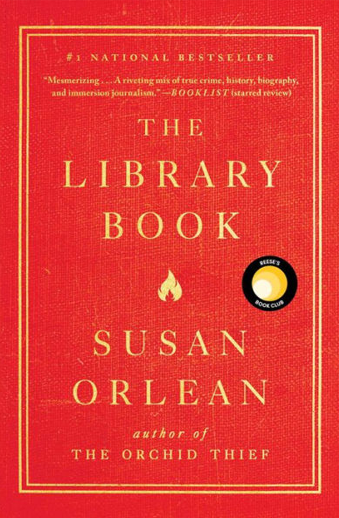 Book cover titled The Library Book by Susan Orlean