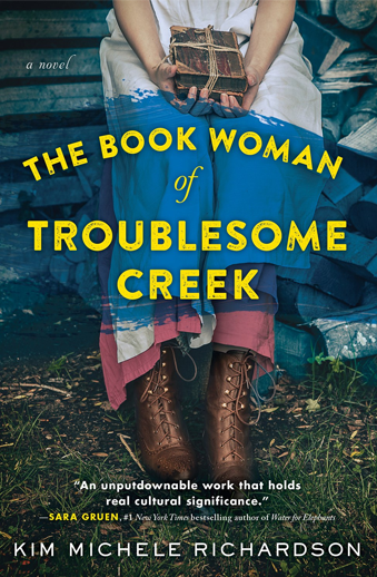 Book cover titled The Book Woman of Troublesome Creek: a novel by Kim M. Richardson