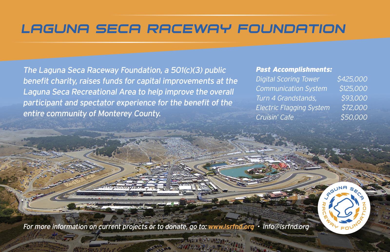 Laguna Seca Raceway Foundation flyer