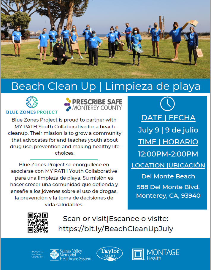 Del Monte Beach Clean up - Saturday, July 9, 2022 Noon to 2 pm