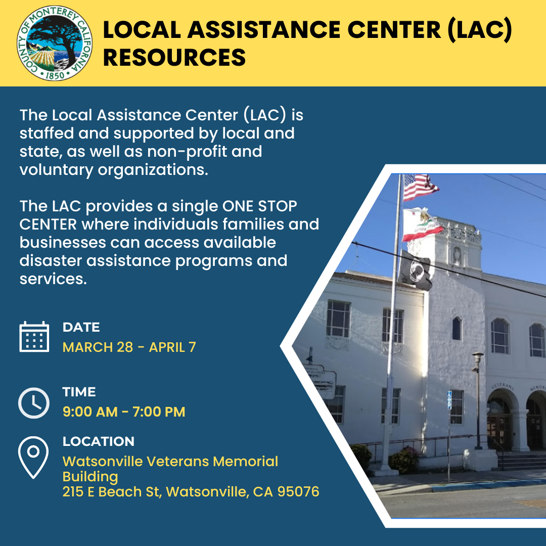 Local Assistance Center Information Pajaro 2023