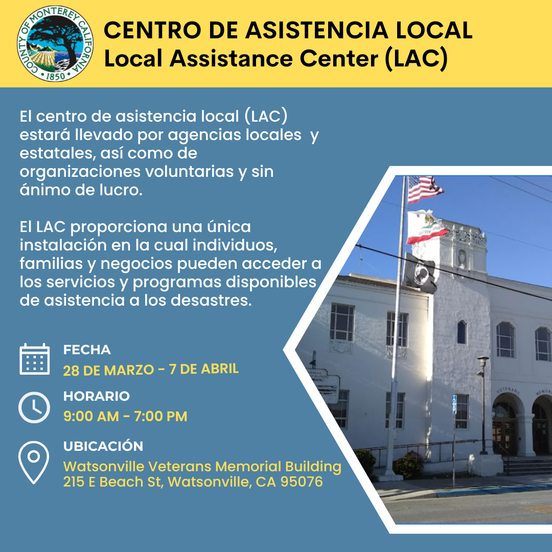 Local Assistance Center Information Pajaro 2023 - Spanish