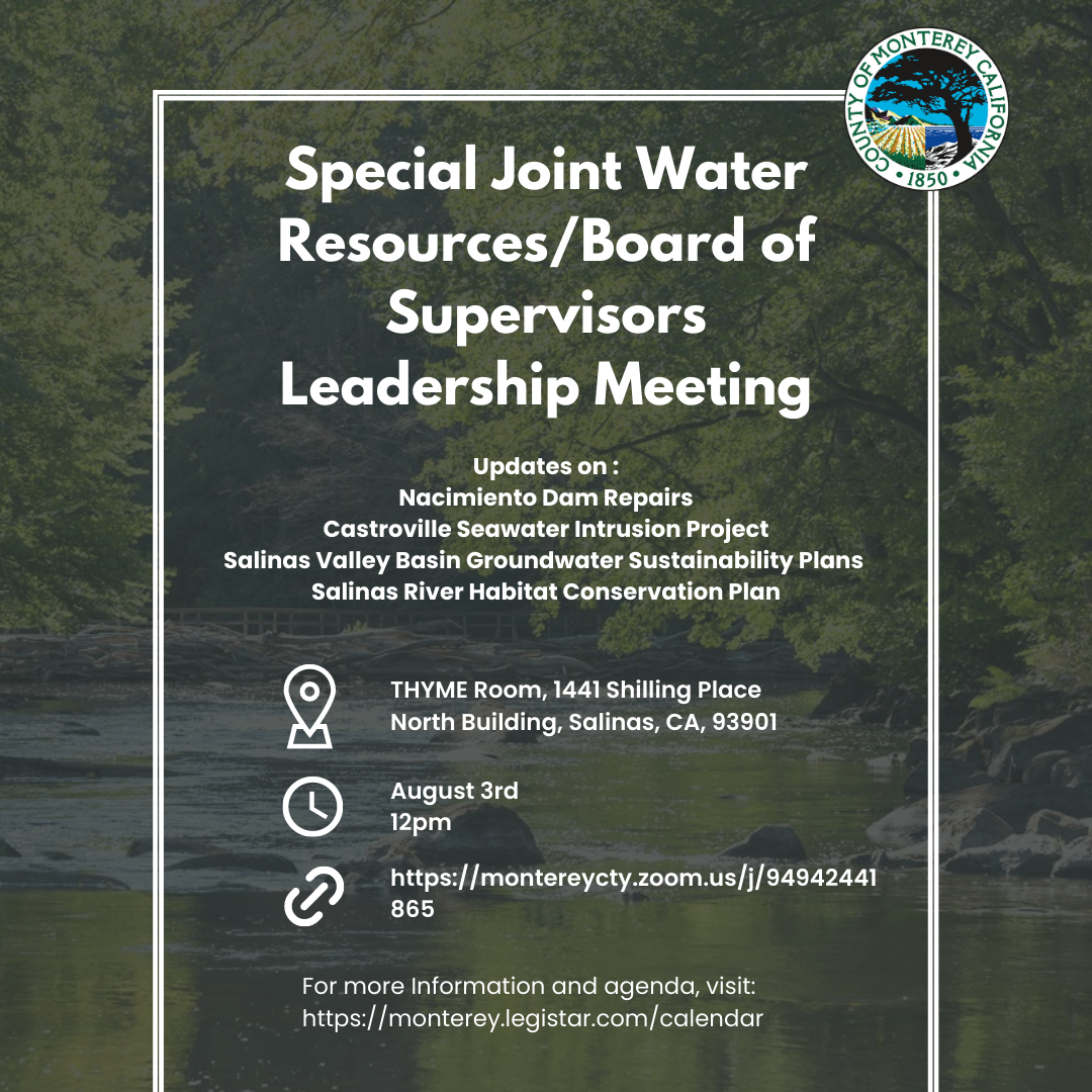 Water resources/Board of Supervisors Joint Water Resources Meeting August 3