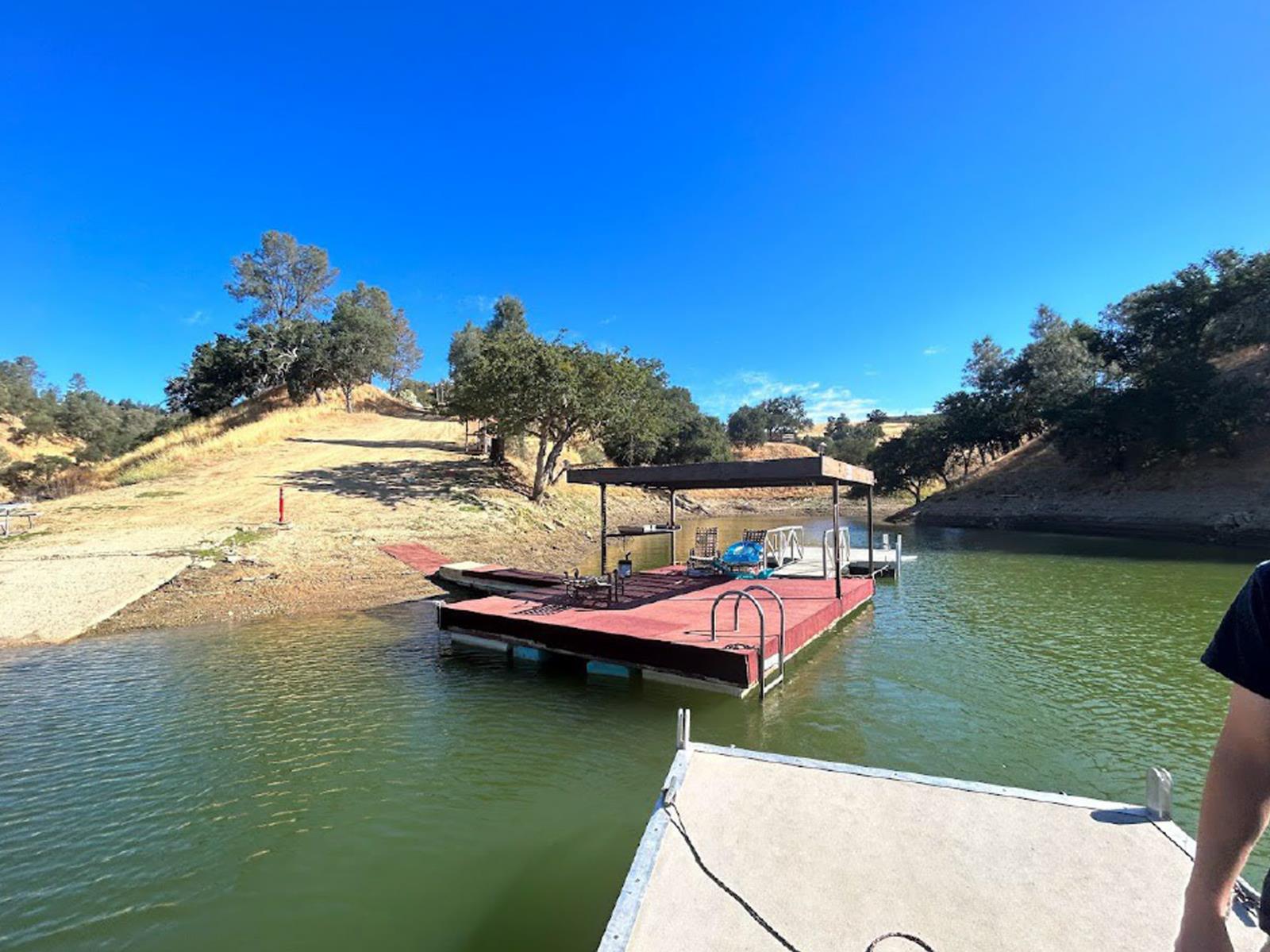 Unidentified number 1 boat dock in the water