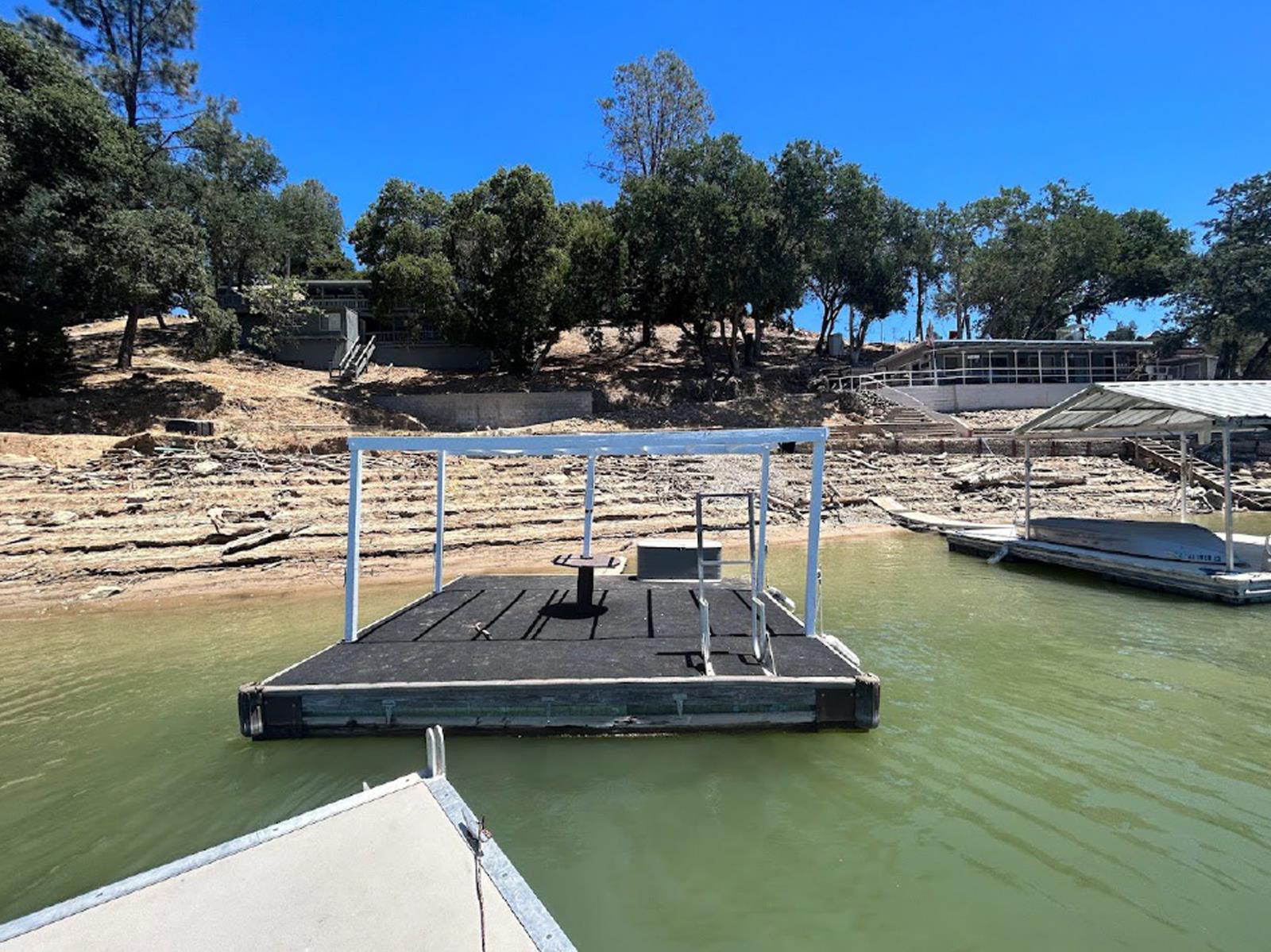 Unidentified number 14 boat dock in the water