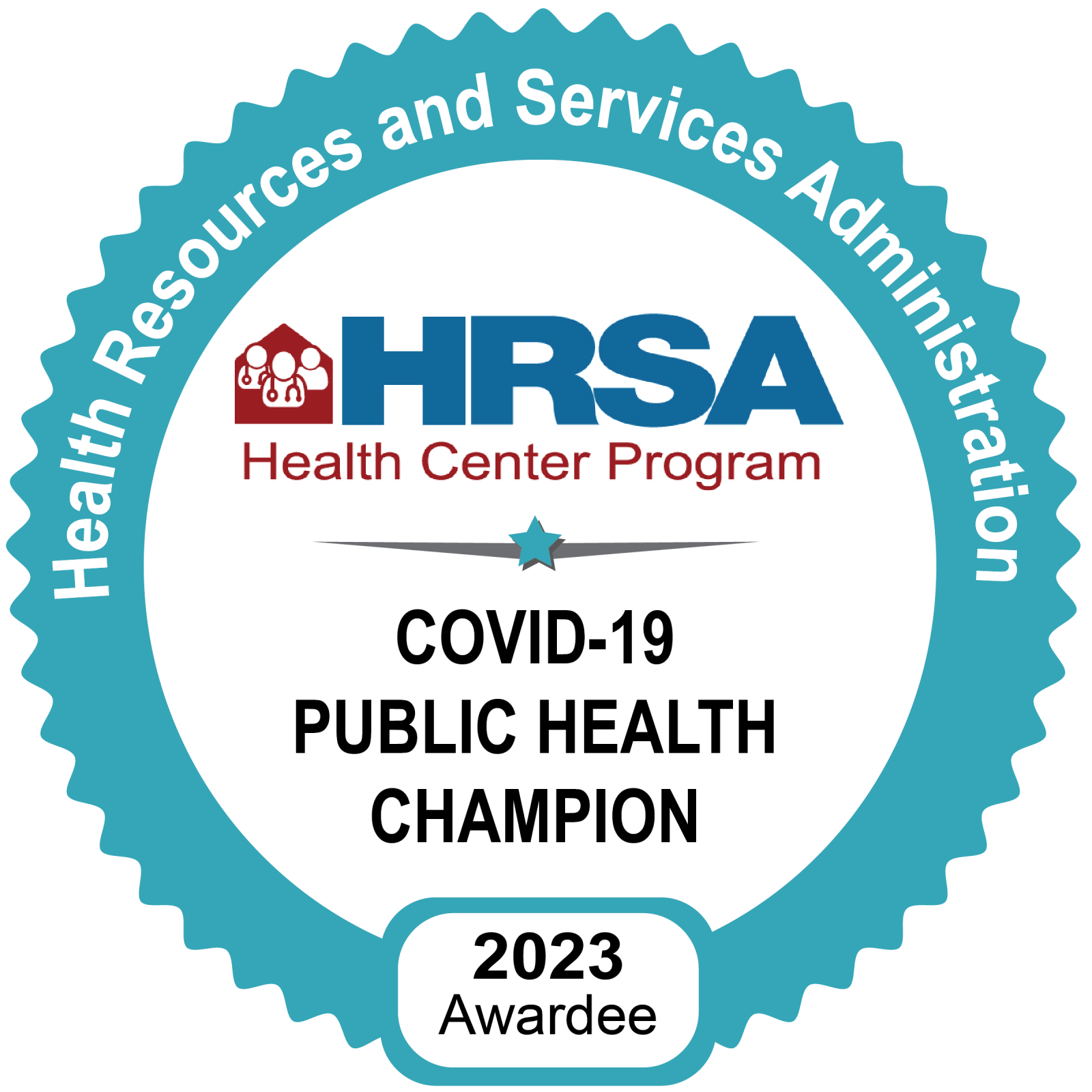 COVID19, Public Health Champion, badge, 2023