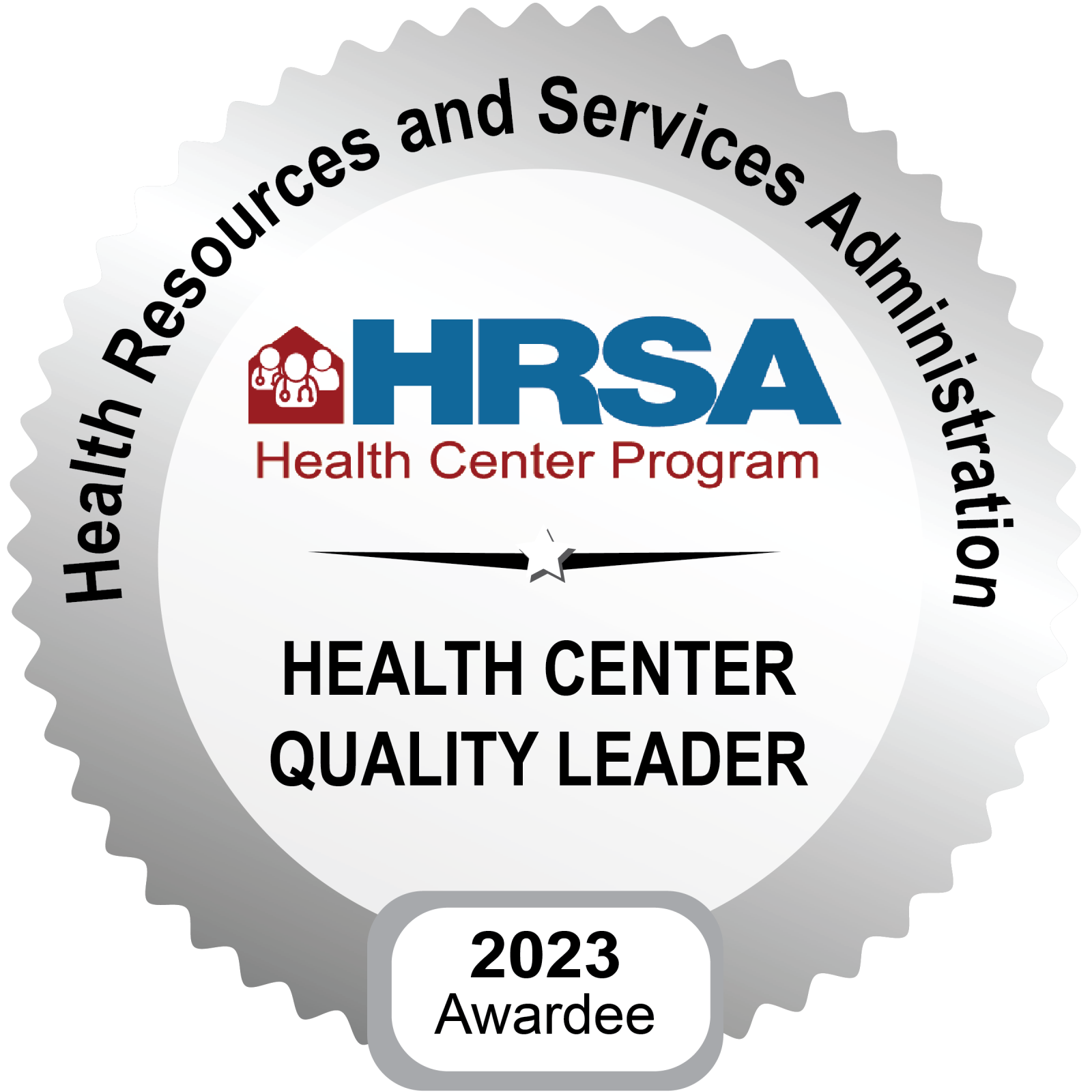 Health Center Quality Leader, badge, silver