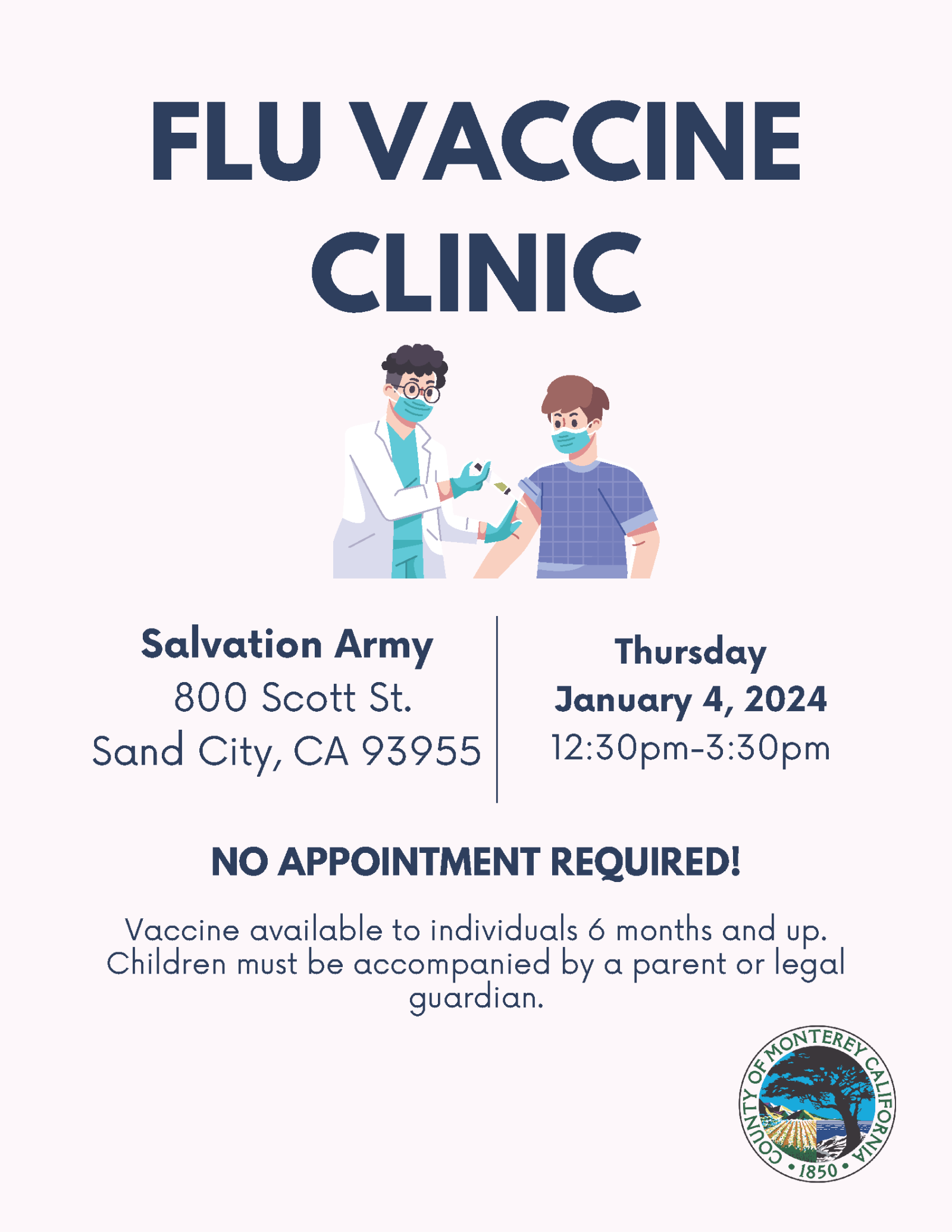 Salvation Army FLU clinic January 4, 2023