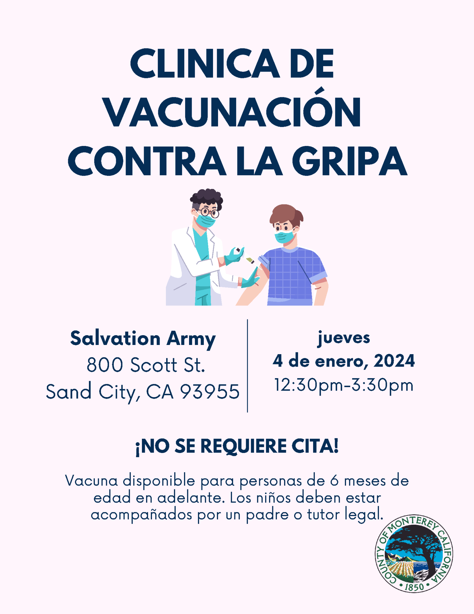 Salvation Army FLU clinic January 4, 2023