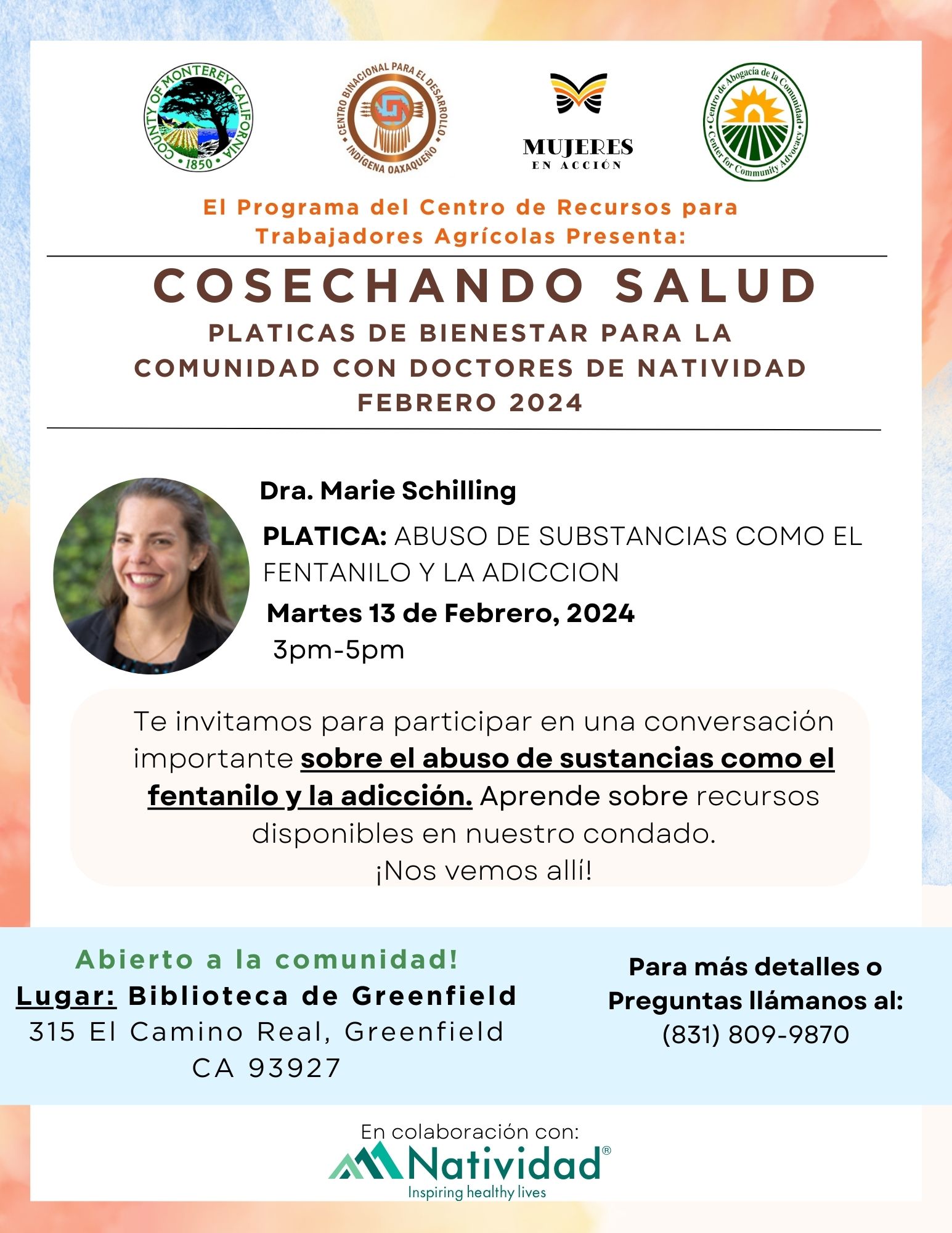 Cosechando Salud February Talk Substance Use