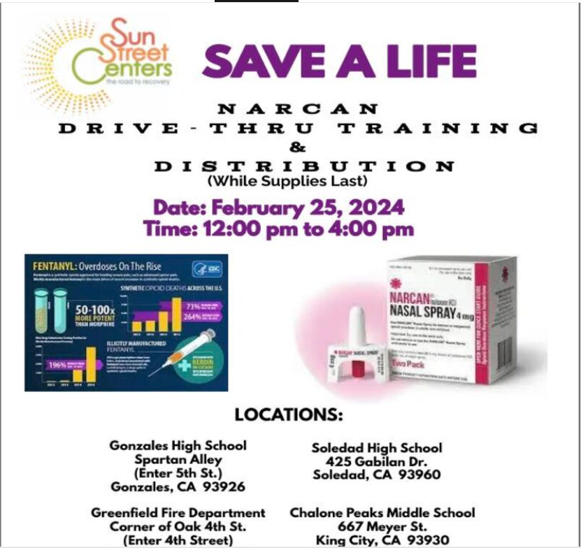 Narcan distribution and training South Monterey County 25Feb24