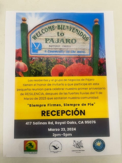 Pajaro Reception March  2024 SPANISH