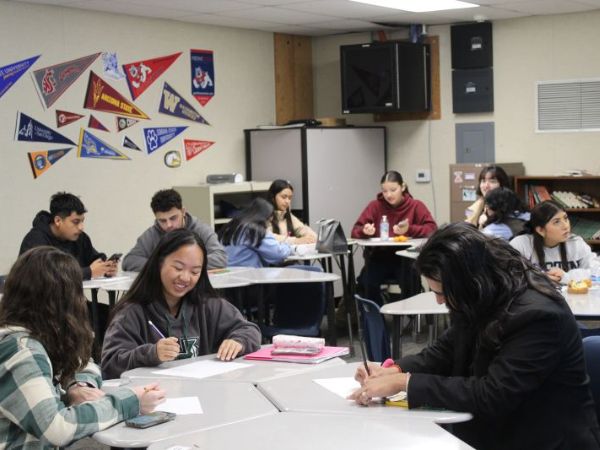 Group of Teens working in classroom