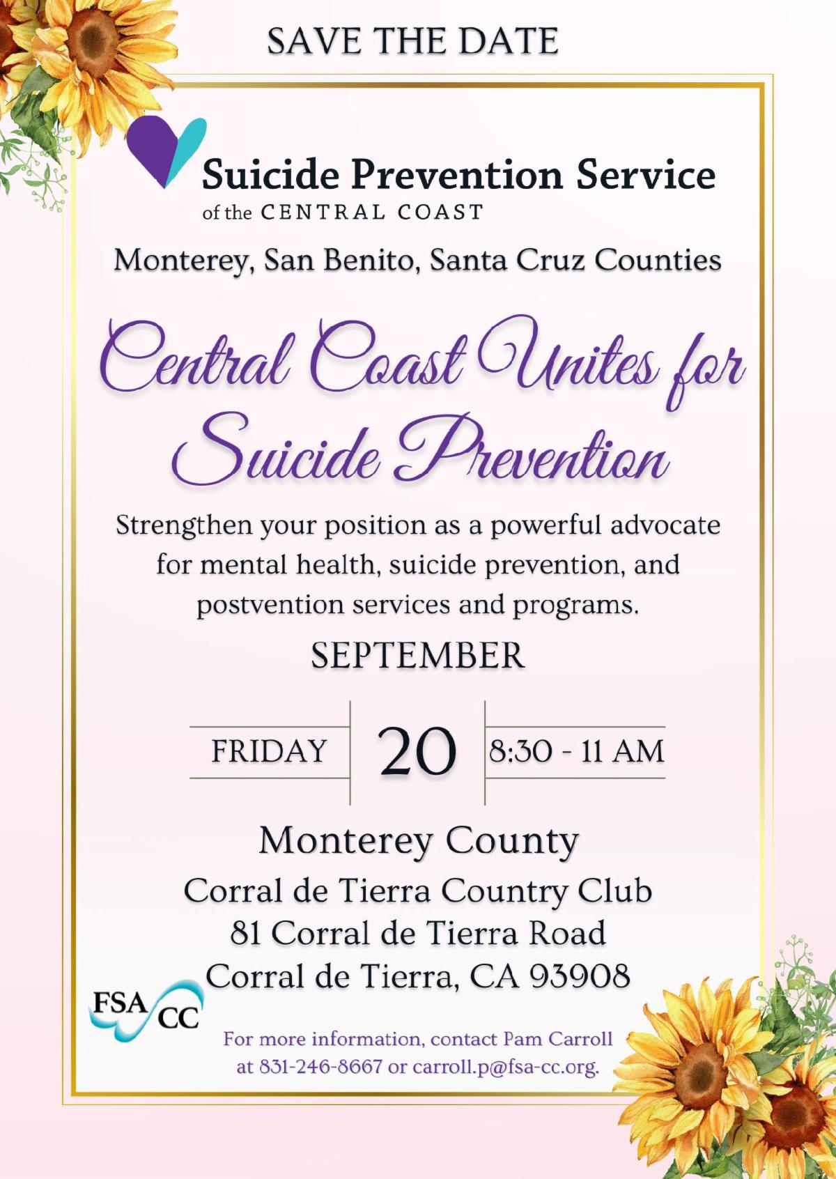 Central Coast Unites for Suicide Prevention September 2024