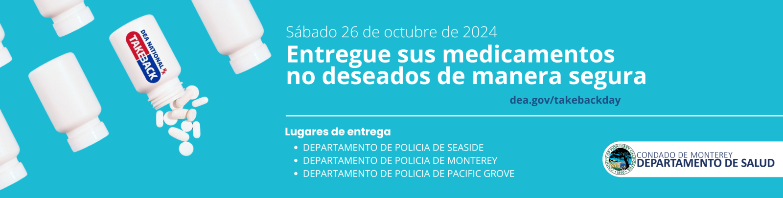 Entregue sus medicamentos no deseados de manera segura https://www.dea.gov/takebackday